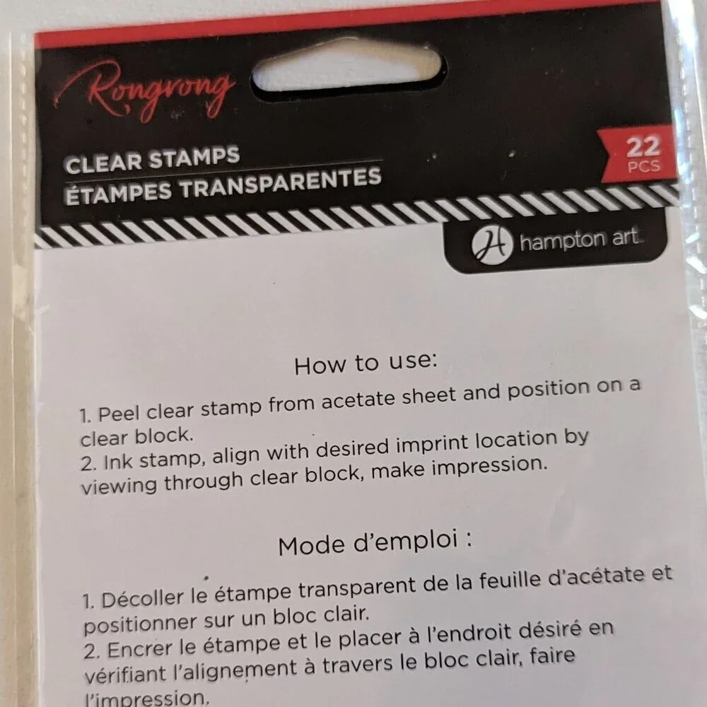 NWT Stamps Rong Rong 22 pc Clear Hampton Art Planner Schedule Fashion Crafts NEW